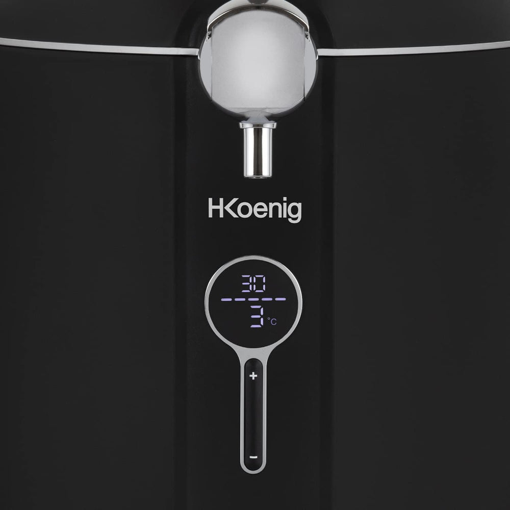 H.Koenig Tireuse à Bière compatible tous Fûts Universels Pressurisés de 5L Inox BW1778, Machine, Pompe, Pression domestique, Professionnelle, Universelle, Refroidissement intégré 4°C