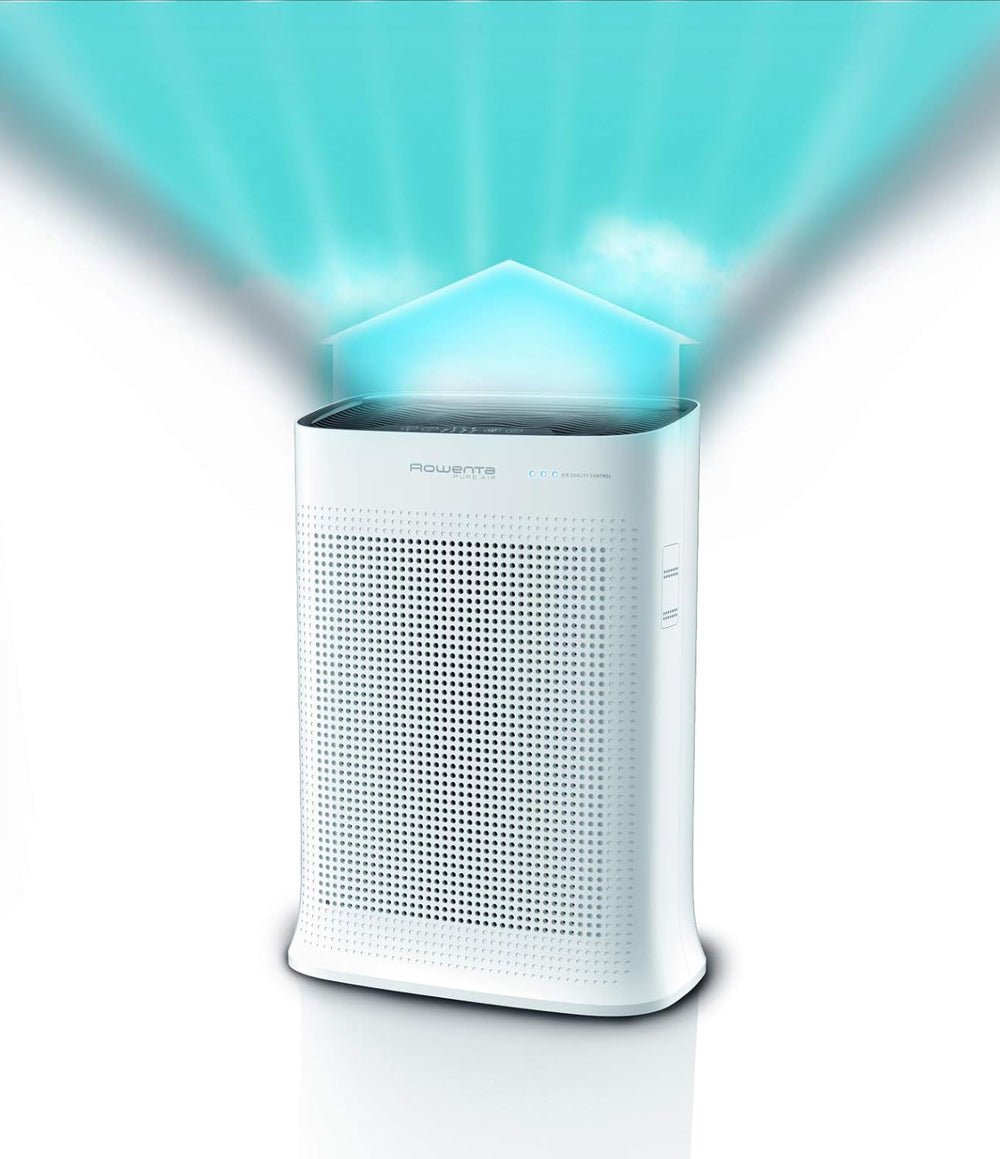 Rowenta Nanocaptur+ Pure Air Purifier, Silent, Automatic, 4 Filtration Levels, Treatment of Allergens and Fine Particles PU3040F0, White