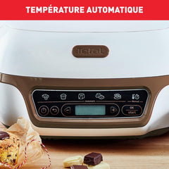 Tefal Machine à gâteaux, 5 programmes automatiques pour réglage, 1 mode manuel, 3 moules flexibles, 1 grand moule en acier revêtu, Compatible avec moules Crispybake, Cake Factory+ KD802112