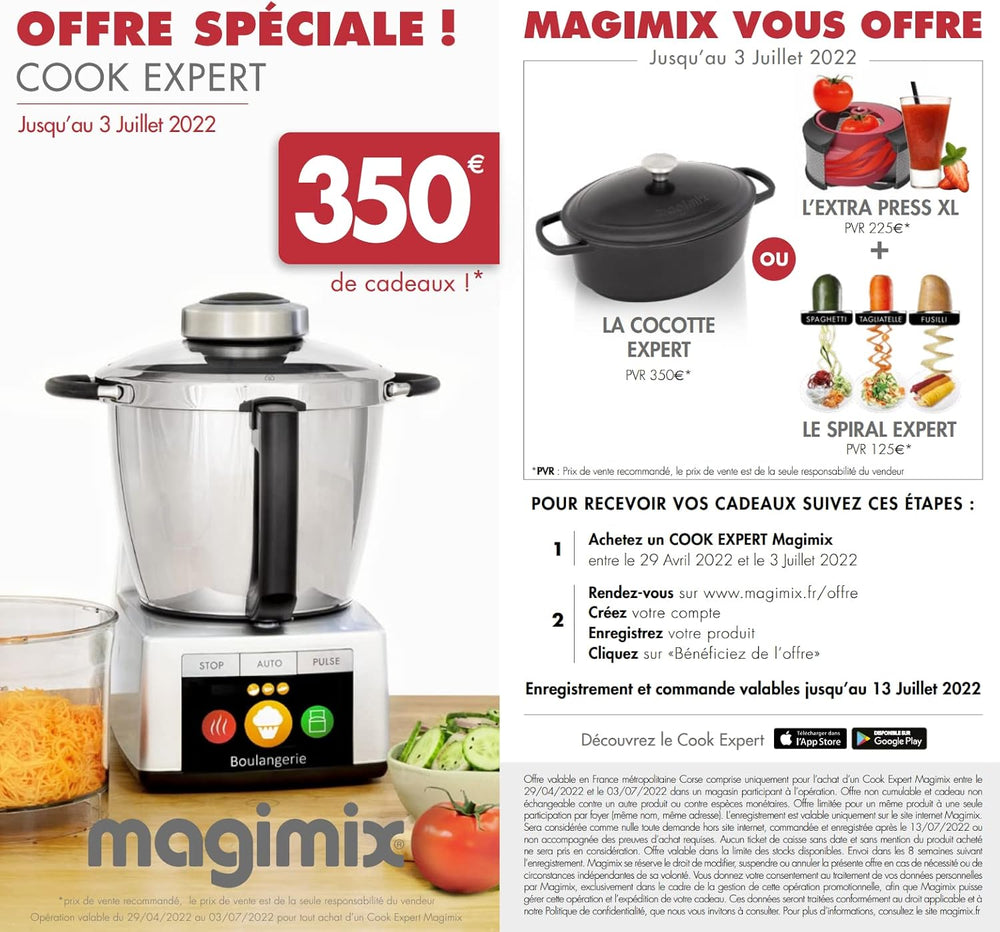 Magimix Cook Expert 18903 Multifunctional Food Processor 3.5 L, Black Made in France