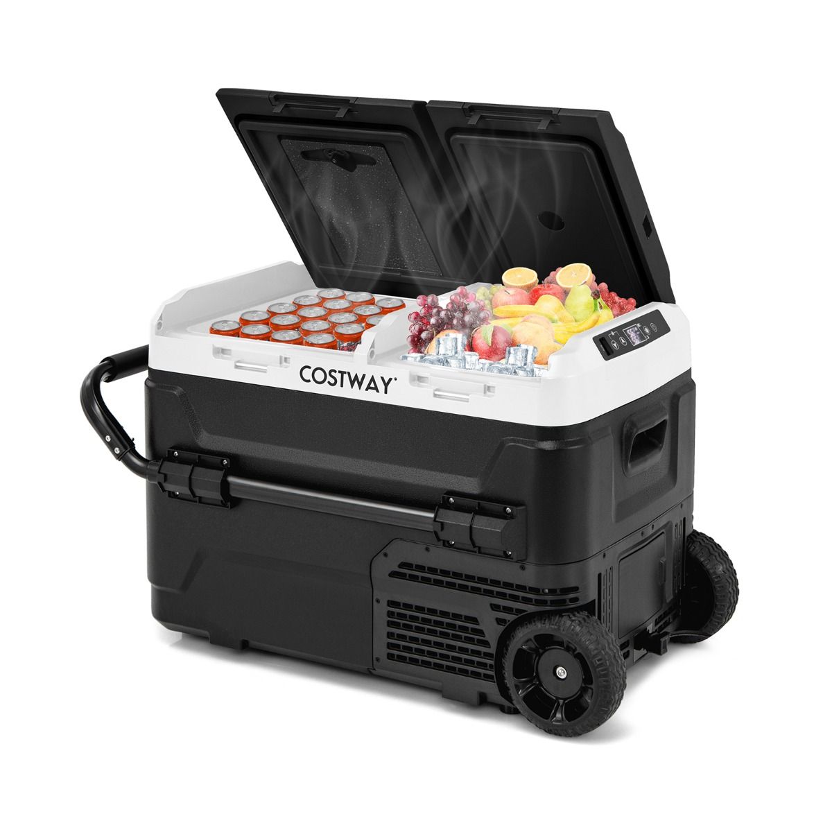 Glacire lectrique Portable Double Zone 40L Rfrigrateur de Voiture 12 V  Compresseur -20鈩兟爚聽20鈩12/24V CC et 100-240V CA Noir -