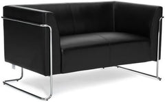 hjh OFFICE Canapé Lounge Curacao Similicuir Noir