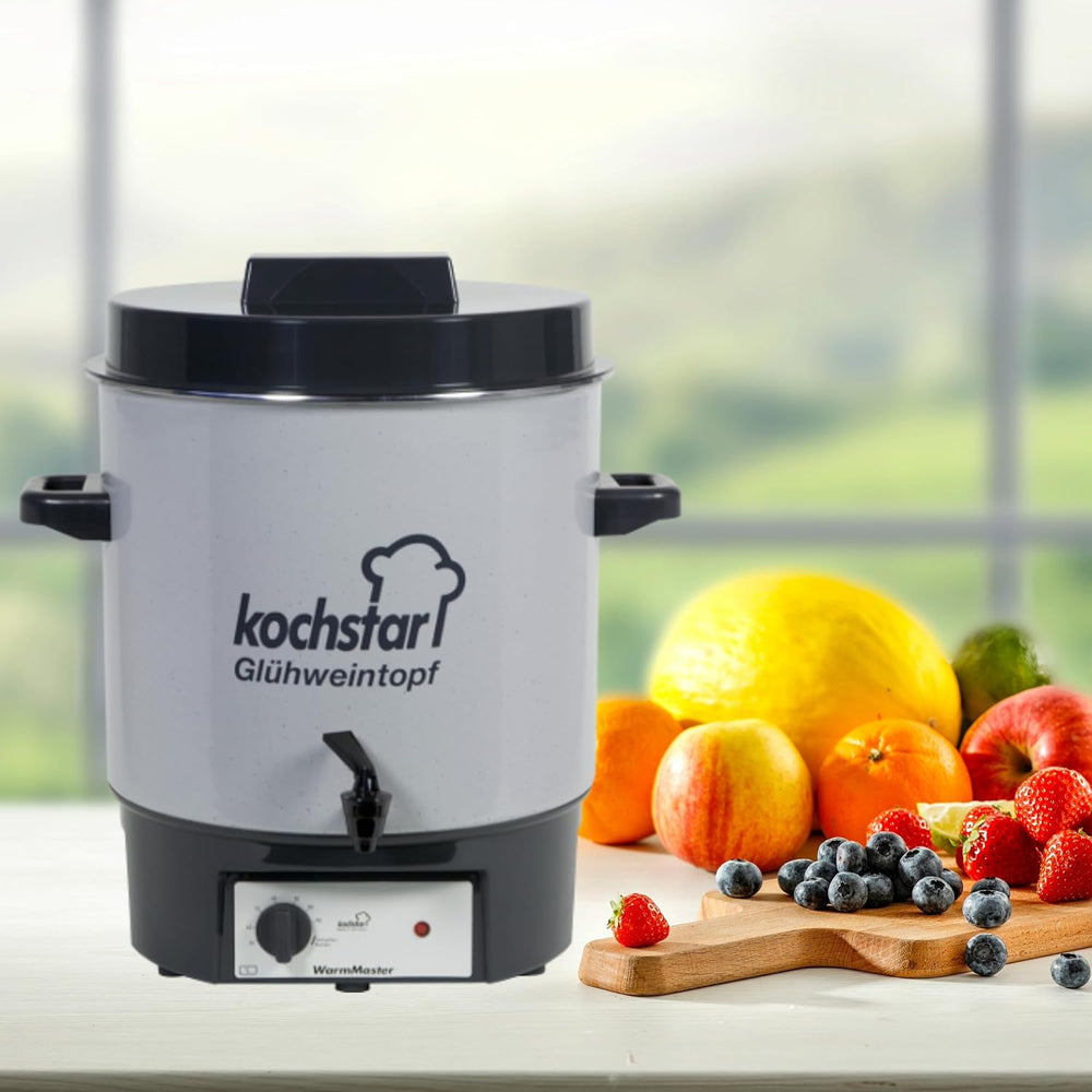 Kochstar K99104035 Electric Sterilizer with Thermostat and Tap 27 Litres 50 x 46.5 x 37 cm Grey