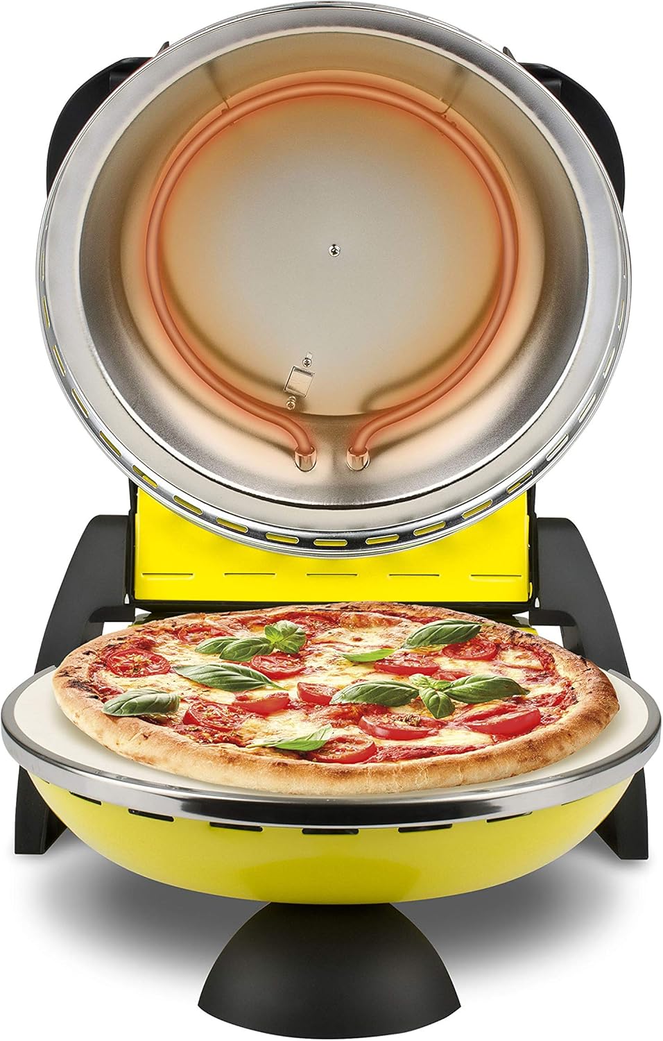 G3 Ferrari G10006 Pizza Express Delizia, 1200 W Pizza Oven, Adjustable Thermostat up to 400°C, Cooks Tasty Pizza in 5 Minutes, Double Resistance, Recipe Book and Spatulas Included - Black
