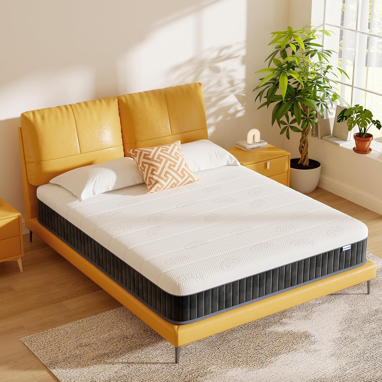 MOLPHIT Oeko-TEX Certified Mattress 90 x 190 cm, Thickness 25 cm, Independent Pocket Sprung Mattress, Adult and Children's Bed Mattress, Single Mattress, Perfect Support, Durable and Quiet