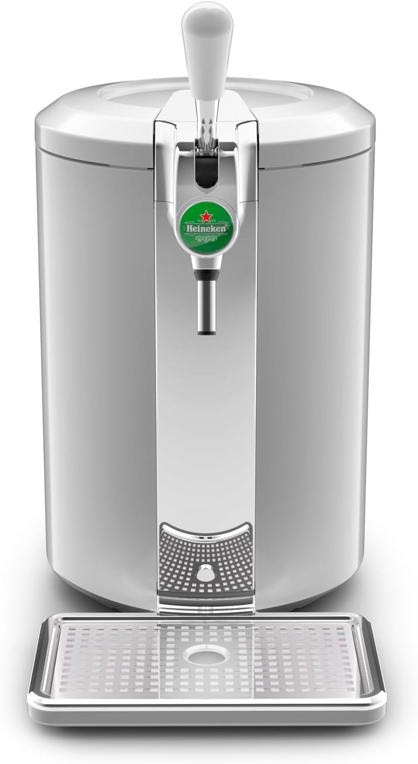 Krups Beertender Draft Beer Machine, 5 L Kegs, Heineken Group Brands, Indicator Light, Perfect Temperature and Foam, Cold Beer, Easy Installation, Compact VB452E10