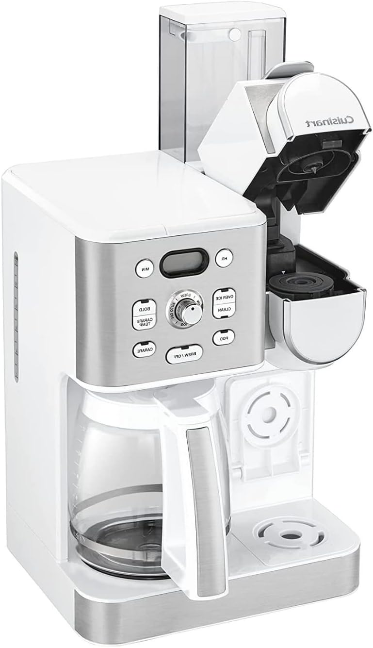 Cuisinart Cafetière, carafe en verre de 12 tasses, cafetière automatique chaude et glacée, machine à café à serveur unique, acier inoxydable noir, SS-16BKS