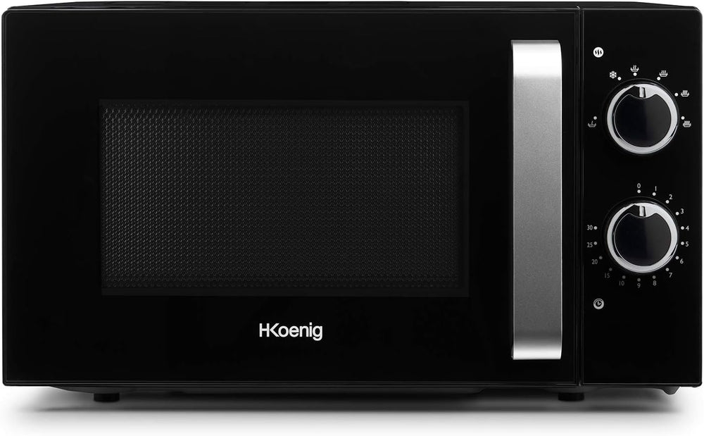 H.Koenig Compact Design Microwave 20L VIO4, Powerful 700W, Turntable 24.5 cm, Multifunction 5 Heating Levels and Defrost Function, Timer up to 30 min, Fast, Worktop