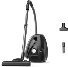 Rowenta Green Force Max Silence Vacuum Cleaner with Bag, 900 W Max, High Filtration, Quiet, Eco-Responsible, Made in France, Black/Aluminium RO6136EA