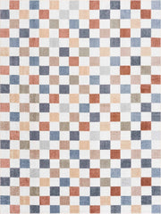 Hauteloom Alie Colorful Checkered Washable Rug | Washable Area Rug for Living Room, Bedroom | Colorful Checkered Rug - 2' x 3' Rectangle