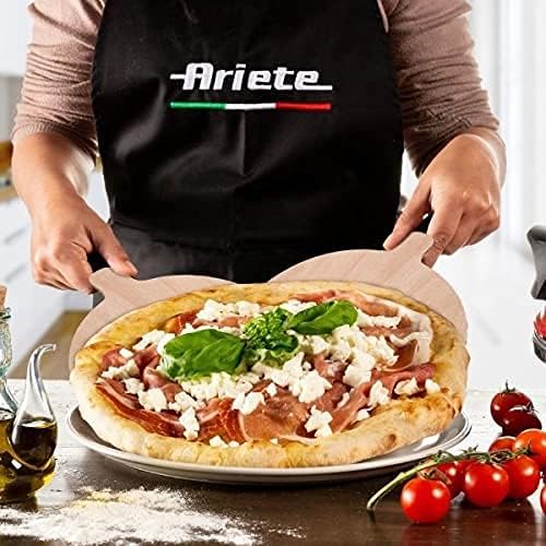 Ariete Pizza Oven 918, Pizza 4 Minutes, 5 Cooking Levels, Refractory Plate for Heating, Wooden Blades Included, Maximum Temperature 400°C, 1200W, White
