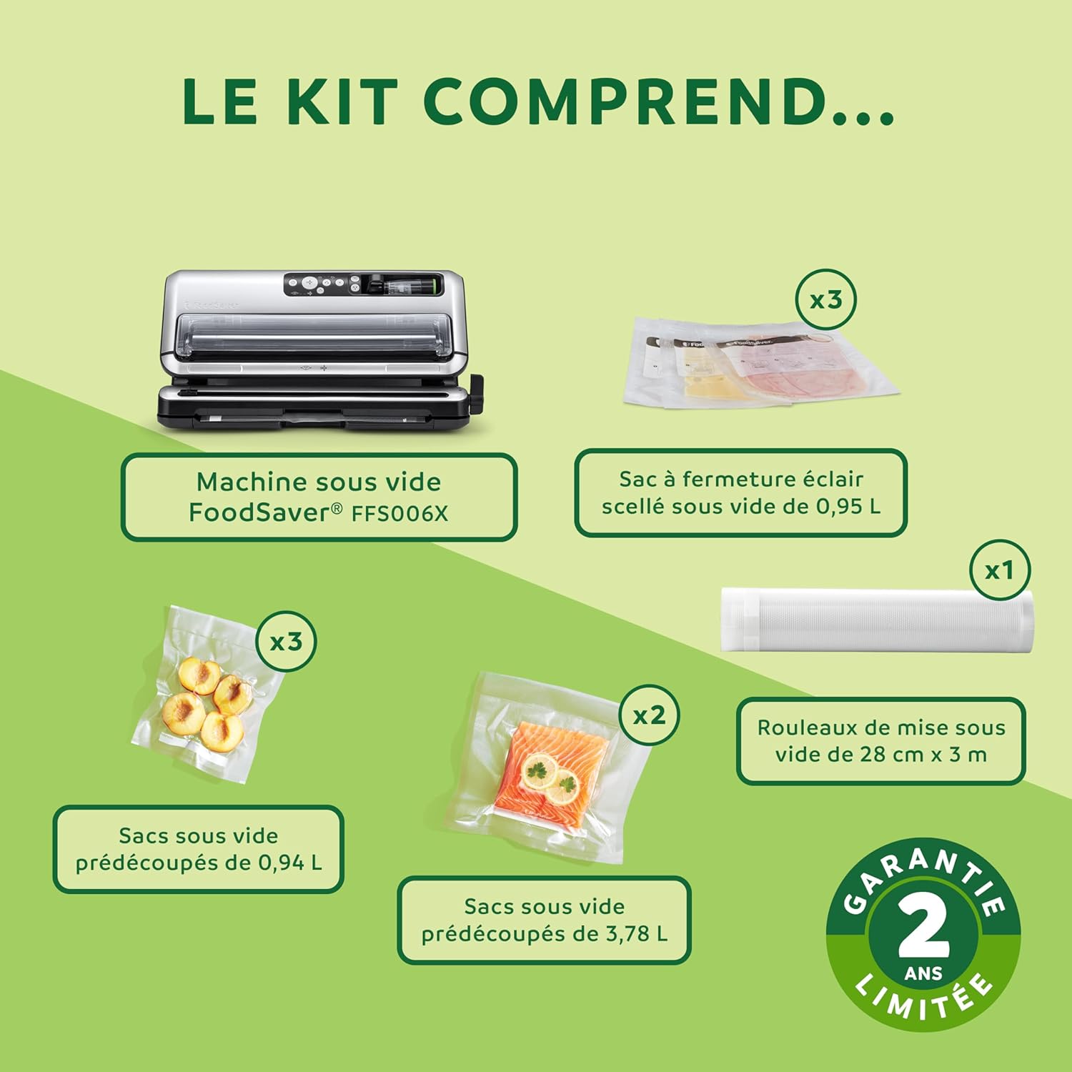 FoodSaver Professional Automated Vacuum Sealer | Storage Compartment for Roller and Cutter | Marinade Function | Includes Matching Vacuum Sealer Bags [FFS006X]