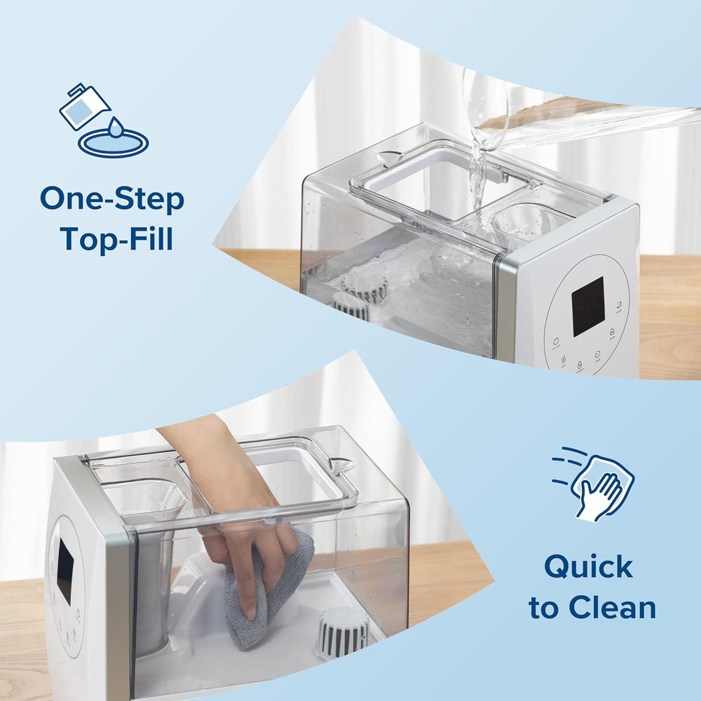 LEVOIT OasisMist 1000S (10L) Smart Humidifier for Home Large Room Bedroom, Last 100 Hours Suitable for Indoor Plant, Cover up to 600ft², Easy Top Fill, Remoter & Voice Control, Auto Mode, Quiet, White