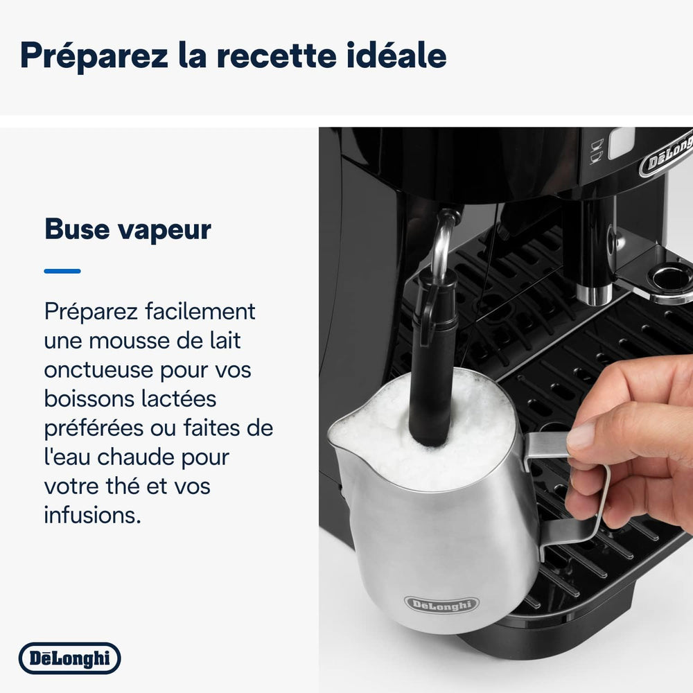 De'Longhi Magnifica S ECAM11.112.B, Automatic Coffee Machine / Espresso Bean to Cup with Milk Nozzle, with 4 One-Touch Recipes, Soft-Touch Control Panel, 1450 W, Black