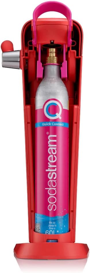 SodaStream ART Sparkling Water and Soda Machine | Pack of 1 Bottle 1 L + 1 Bottle 0.5 L Dishwasher Safe + 1 60L Gas Refill Clip On | Black [Amazon Exclusive]
