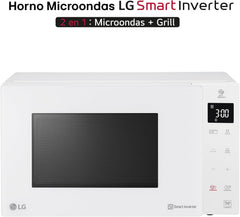 LG - Micro-ondes Grill Smart Inverter blanc