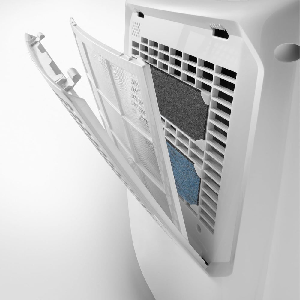 De'Longhi Tasciugo AriaDry Multi Dehumidifier DEXD216RF, Portable Dehumidifier with 3-Action Filtration, Dry Function, 16L/Day Moisture Absorption, R290, Removable Tank, White