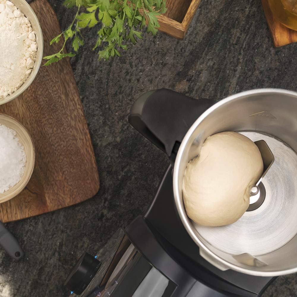 Cecotec Robot de Cuisine Mambo Black. 23 Fonctions, 10 Niveaux de Température, 1700W, 2,5 kg de Pâte, Cruche de 3,3L, 10 Vitesses, Minuterie, Température Réglable de 37 °C à 120 °C