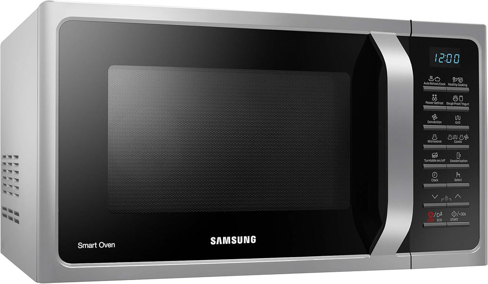 Samsung MC28H5015CS Micro-ondes Combiné, SmartOven, 900 W, Grill 1500 W, 28 L, 51,7 x 31 x 47,6 cm, Argent