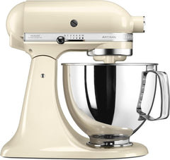 KitchenAid Robot Pâtissier I Artisan I Robot cuisine multifonctions à tête inclinable I Avec 4 accessoires I Bol de 4,8L | Crème