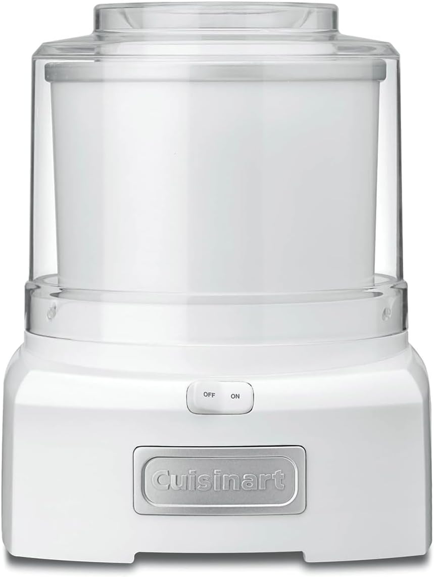 Cuisinart Sorbetière - Fait de la crème glacée, du gelato, du sorbet et du yogourt glacé en 40 minutes - Desserts maison - Facile à utiliser - Acier inoxydable - ICE100BCU