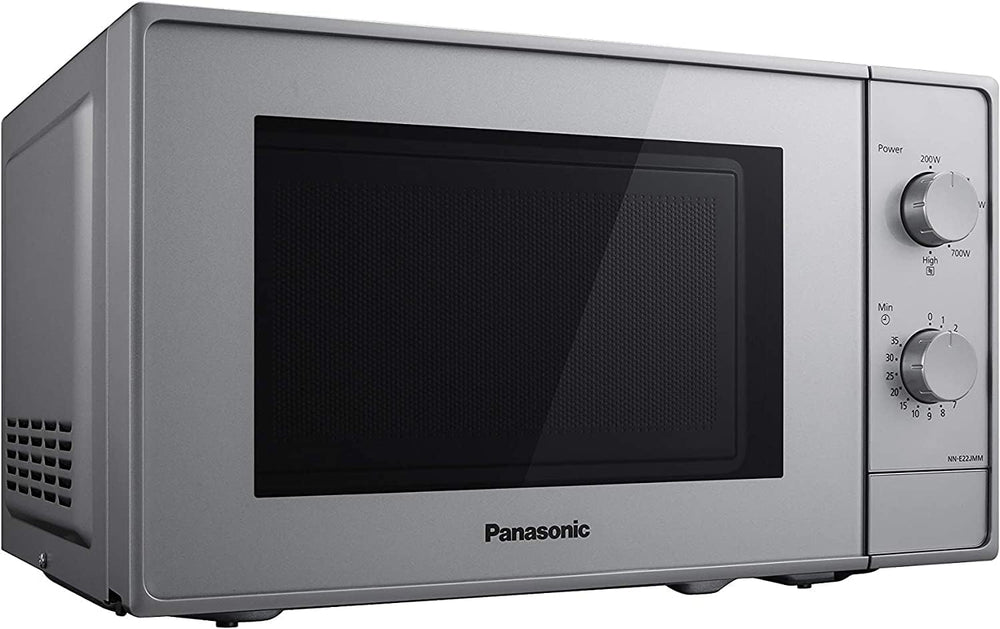 Panasonic NN-E20JWMEPG Microwave Oven with Glass Turntable, 20L, 800W, Defrost, 5 Power Levels, Timer, White