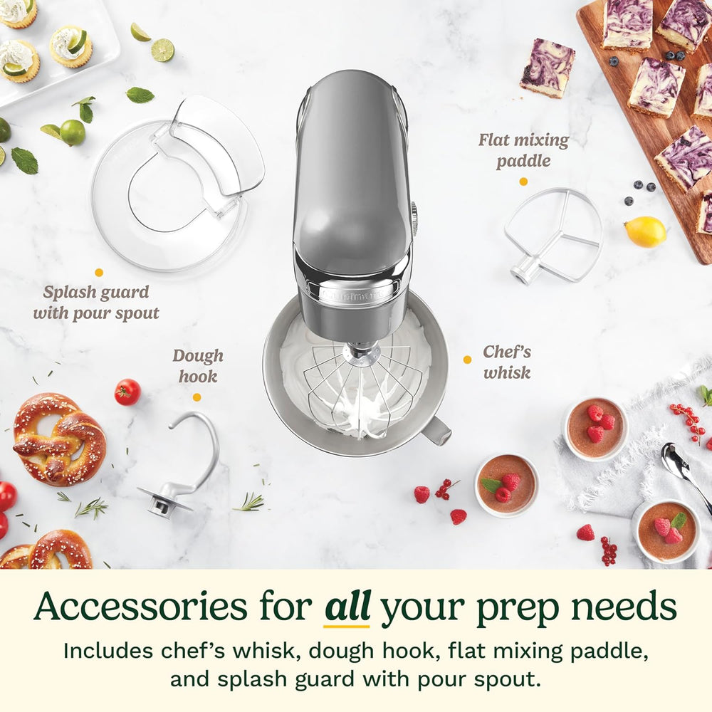 Cuisinart SMD-50BC Precision Pro Mélangeur numérique sur pied de 5,5 litres, métal, doublure argentée