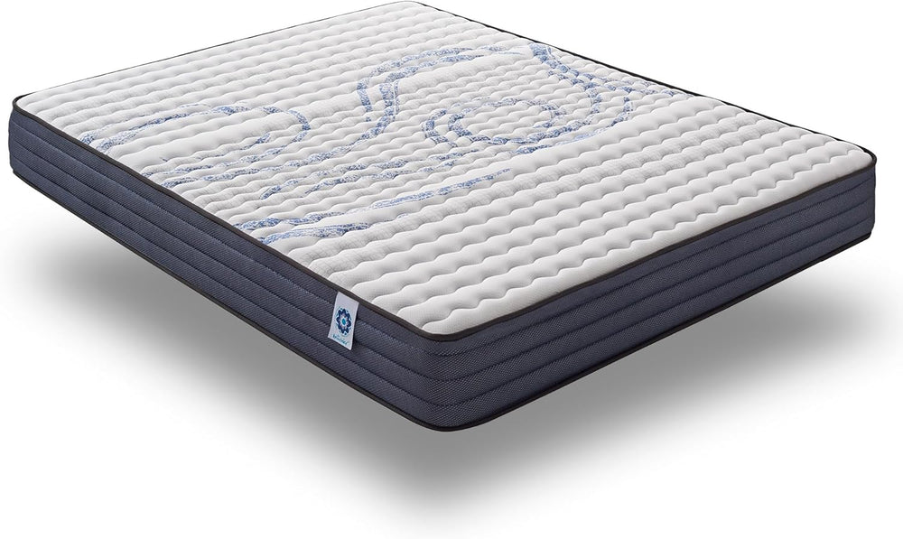 NATURALEX - Matelas PerfectSleep 180x200 - Épais 30 cm - Soutien Mousse à mémoire de Forme - Accueil Blue Latex - Confort Ferme - Respirant - 7 Zones - Réversible - Haute Densité - Fabriqué en Europe