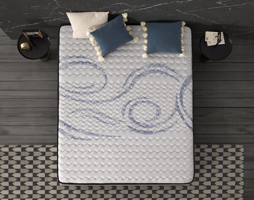 NATURALEX - Matelas PerfectSleep 180x200 - Épais 30 cm - Soutien Mousse à mémoire de Forme - Accueil Blue Latex - Confort Ferme - Respirant - 7 Zones - Réversible - Haute Densité - Fabriqué en Europe