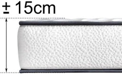 DAGOSTINO HOME BOUTIQUE COLLECTION Matelas Mousse 90x200 New York - Ferme - Réversible - Côté Été/Hiver - H15 Cm