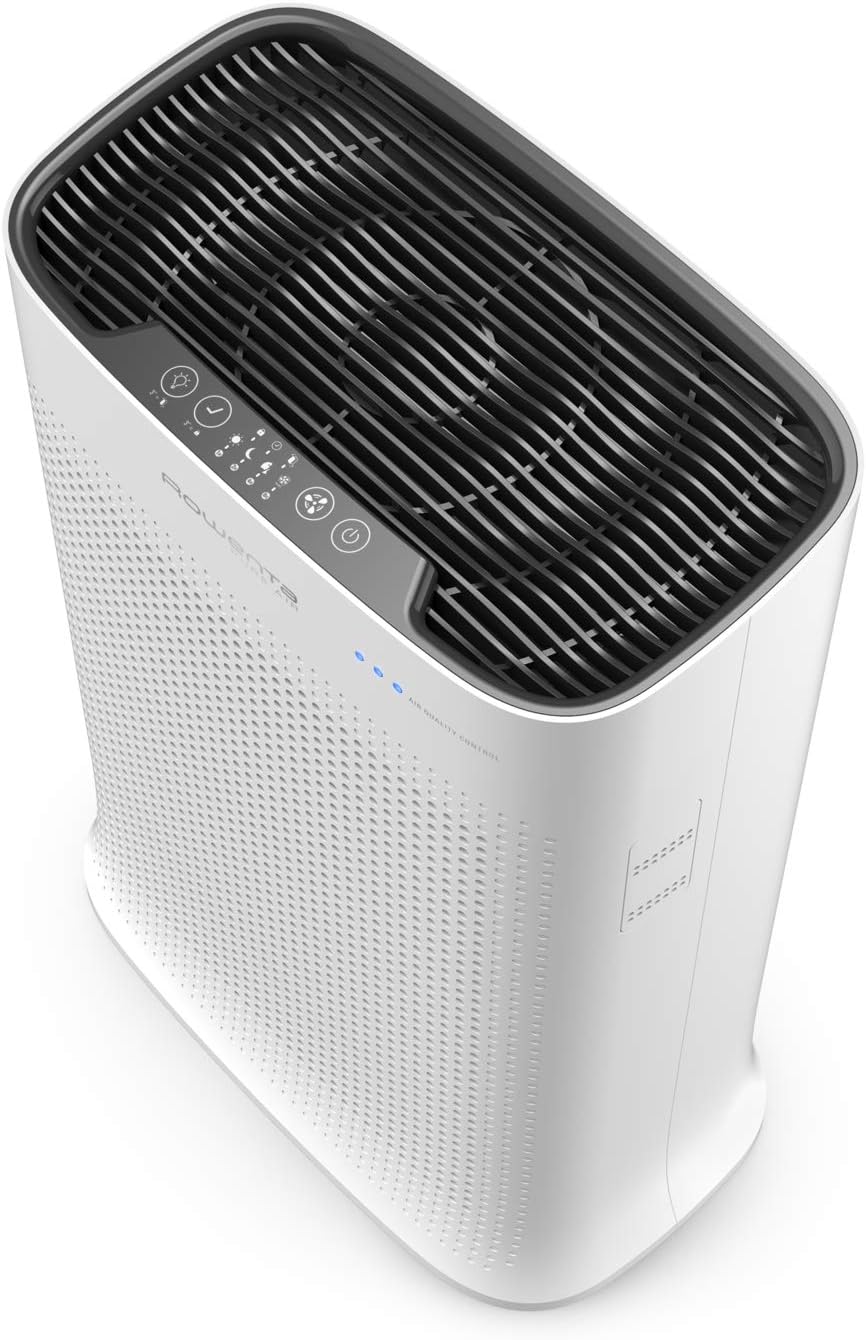 Rowenta Nanocaptur+ Pure Air Purifier, Silent, Automatic, 4 Filtration Levels, Treatment of Allergens and Fine Particles PU3040F0, White