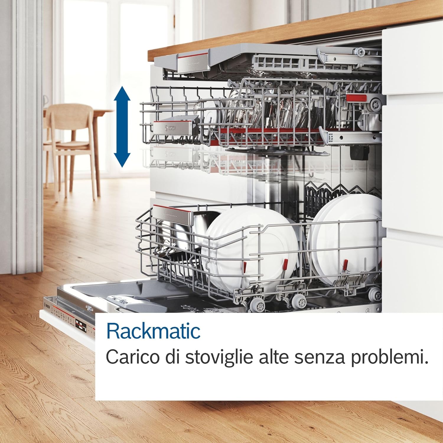 Bosch SMS4EMI01E - Série 4 - Lave-vaisselle Pose-libre - 60 cm - 14 couverts - Silence Plus 42 dB - Inox