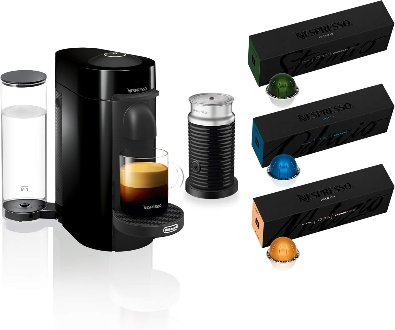 Nespresso Vertuo Plus Coffee and Espresso Maker By De'Longhi, Ink Black