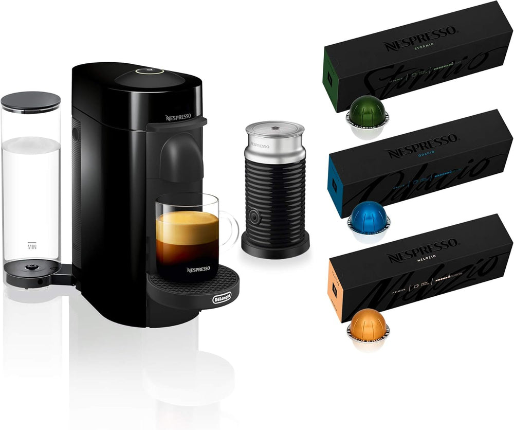 Nespresso Vertuo Plus Coffee and Espresso Maker By De'Longhi, Ink Black