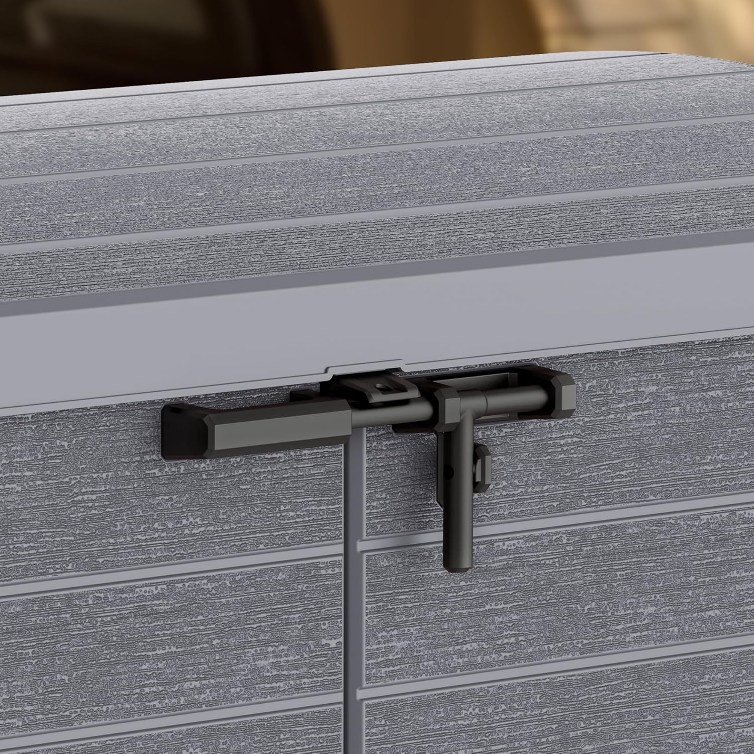 Duramax StoreAway 1200L Plastic Garden Shed/ Flat Lid, Outdoor Storage Shed, Wheelie Bin Hideaways, Wheelie bin box, Durable Construction, Ideal for Bikes, BBQs & 2x 240L Bins, 145x85x125 cm, Brown