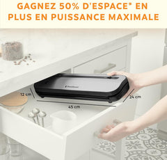 FoodSaver FFS005X Vacuum Sealer with Storage Compartment for Roll and Cutter, Pulse Function for Fragile Food, Includes Matching Accessories and Vacuum Bags