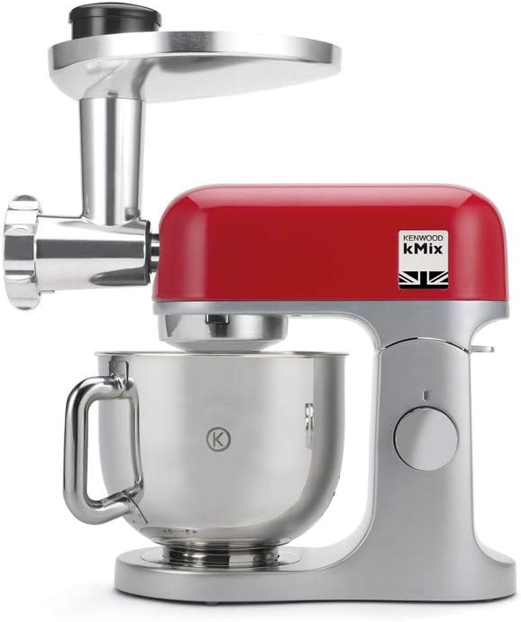 Kenwood Titanium Chef Patissier XL KWL90.034SI, Robot Patissier Balance Intégrée, Batteur K, Pétrin, Fouet, Batteur Souple, Deux Bols, Couvercle Anti-Projections, 1400W, Acier, Argent