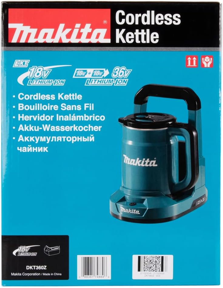Kettle 36V (2x18V) 800ml (product only) - MAKITA DKT360Z