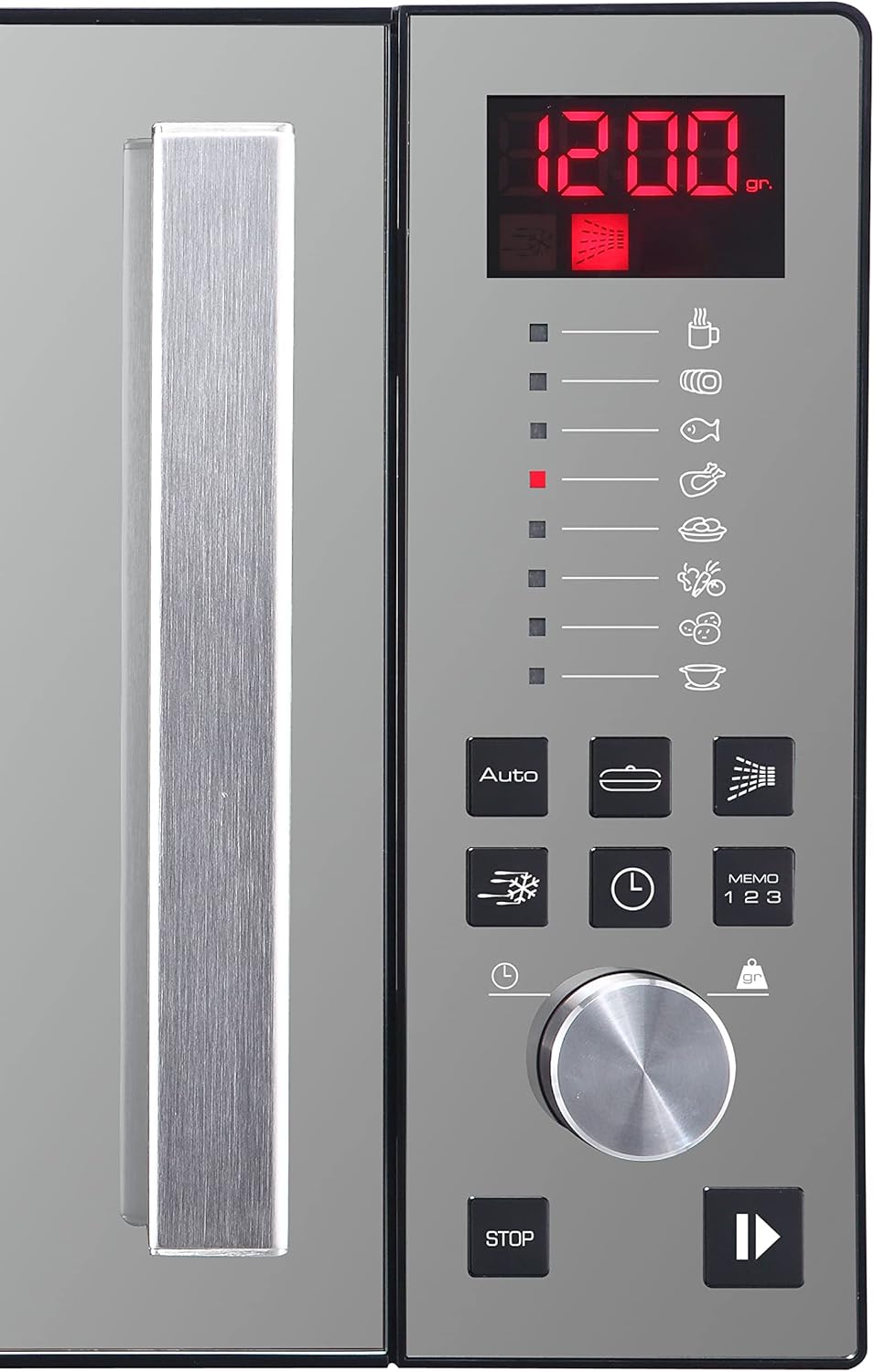 BRANDT - SE2616W - Micro-ondes Solo Electronique 26L – 900W – Autoprogramme 8 positions – 3 mémoires – Programme Speed Defrost – Façade miroir – Cavité énamelite – Blanc