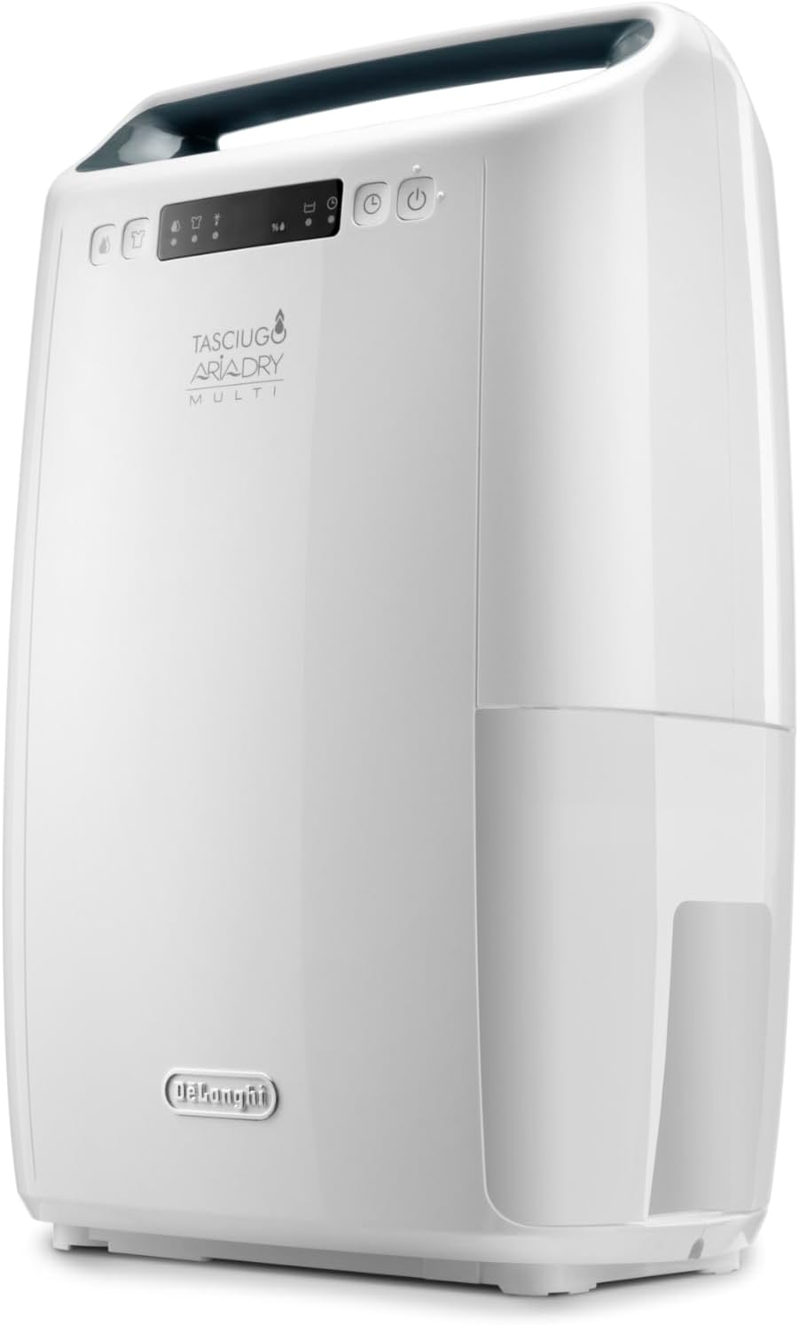 De'Longhi Tasciugo AriaDry Multi Dehumidifier DEXD216RF, Portable Dehumidifier with 3-Action Filtration, Dry Function, 16L/Day Moisture Absorption, R290, Removable Tank, White