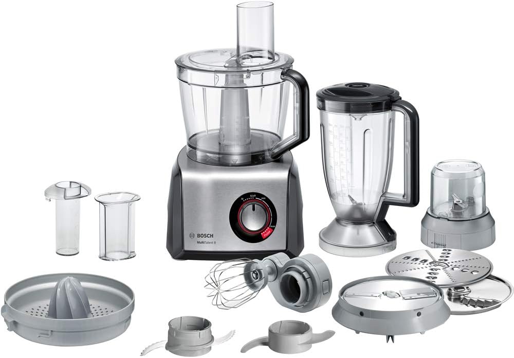 Bosch MultiTalent 8 MC812M844 – Robot de cuisine polyvalent avec plus de 50 fonctions – 1250 W – Grande capacité de 3,9 L – Couleur : Noir
