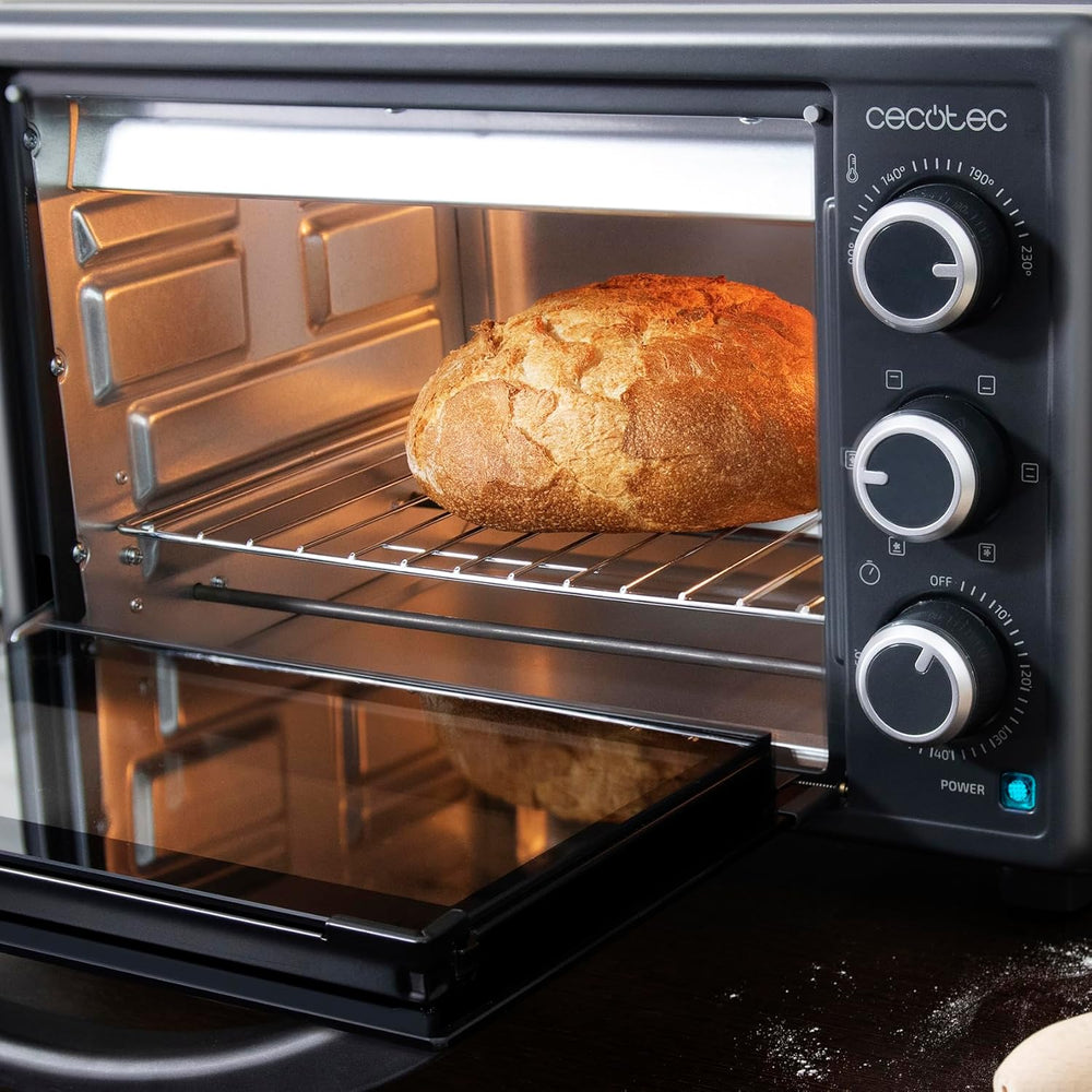 Cecotec Bake&Toast 4600 Black Gyro Countertop Oven, 46 L, 2000 W, 12 Combinable Heating Functions, Includes Rotating Spindle, Crumb Catcher Tray.