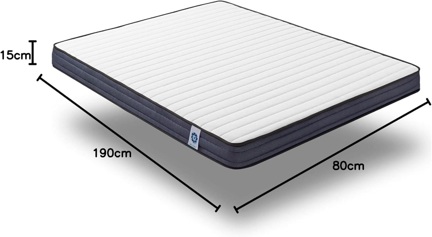 NATURALEX - Matelas PerfectSleep 180x200 - Épais 30 cm - Soutien Mousse à mémoire de Forme - Accueil Blue Latex - Confort Ferme - Respirant - 7 Zones - Réversible - Haute Densité - Fabriqué en Europe