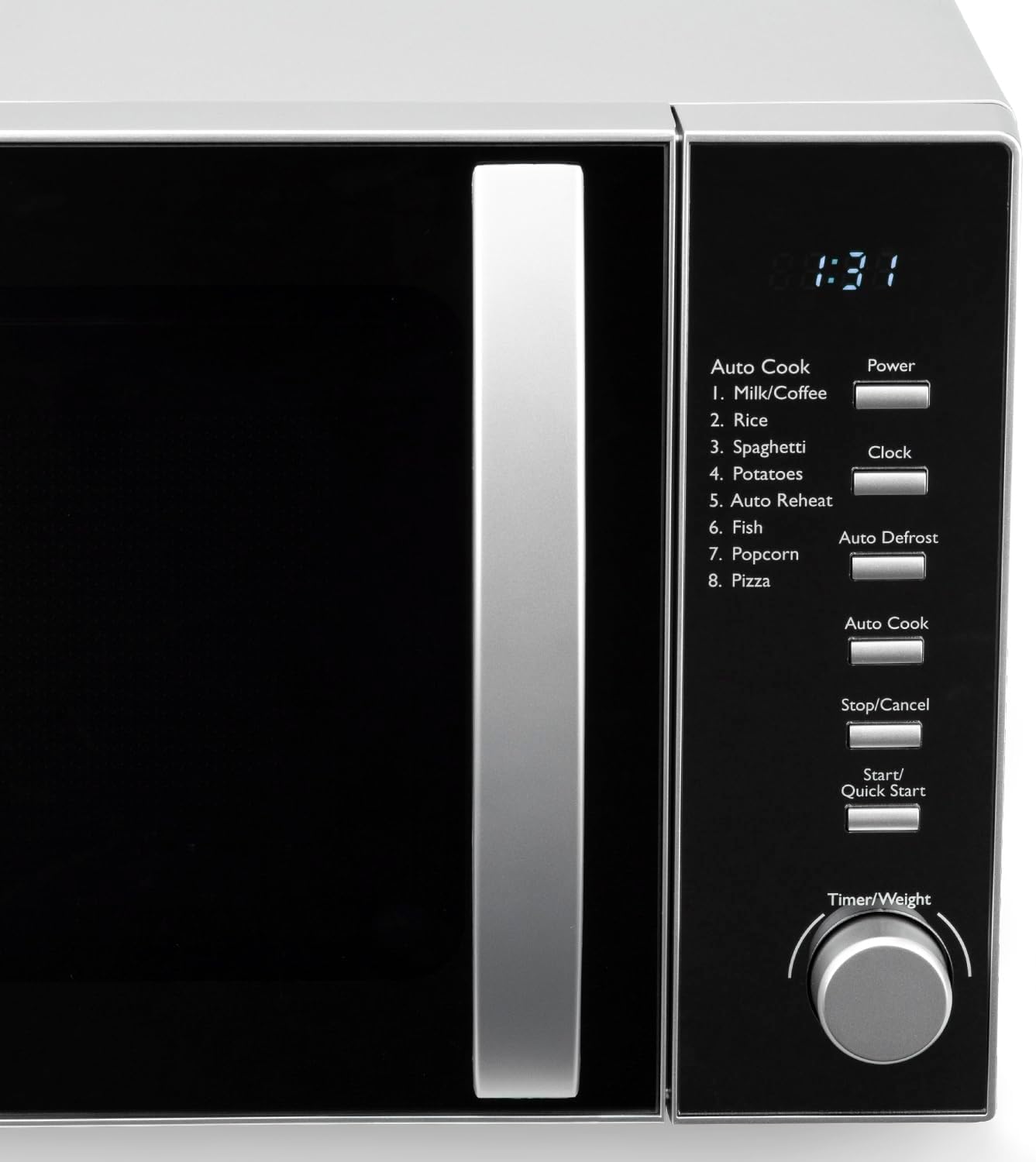 H.Koenig Four à Micro-ondes Compact Digital 20L VIO2, 700W, Plateau tournant 24,5cm, Multifonction Programmable 6 niveaux de chauffe, Décongélation et Express, Minuterie 60min, Effet mirroir noir