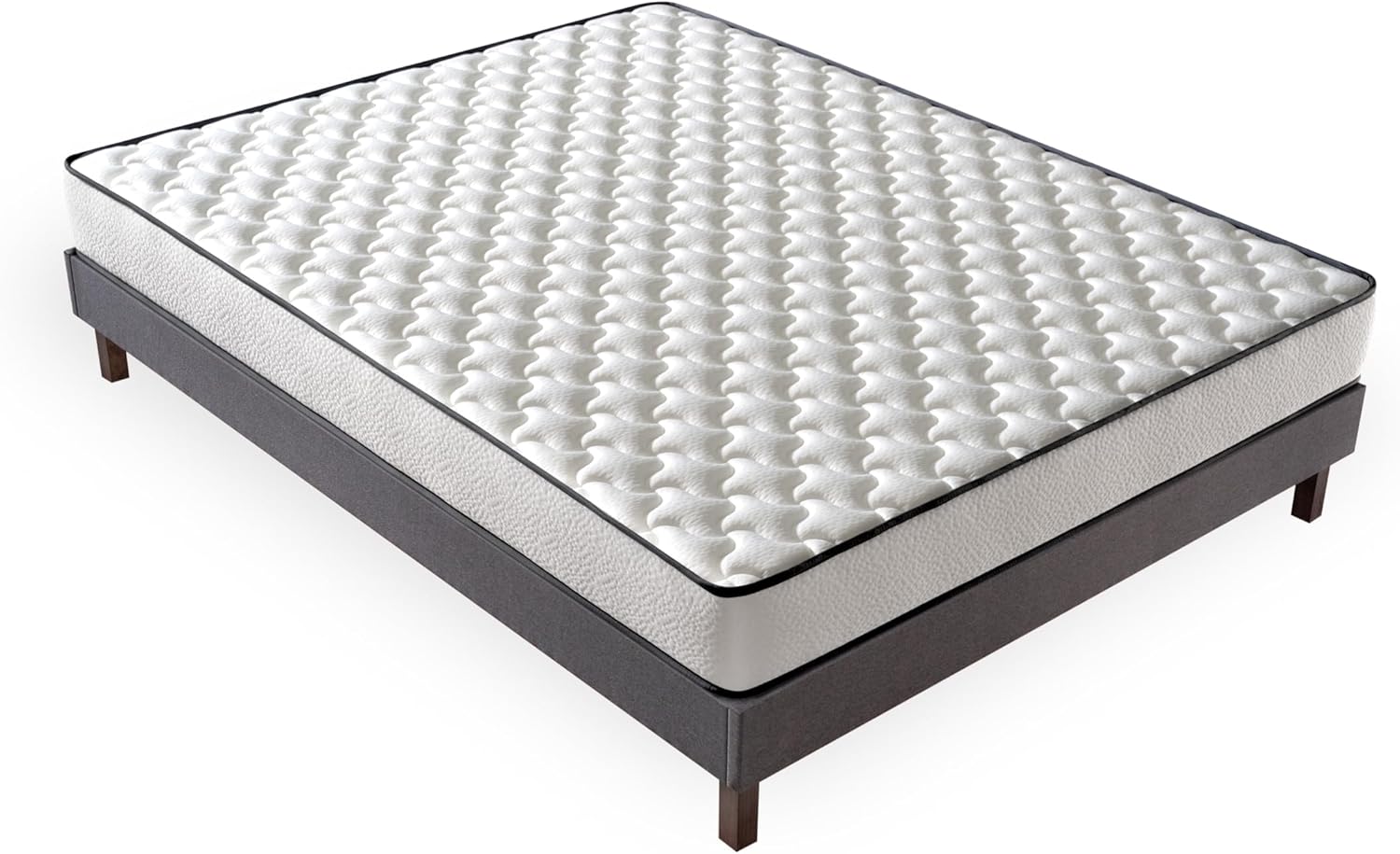 DAGOSTINO HOME BOUTIQUE COLLECTION Matelas Mousse 90x200 New York - Ferme - Réversible - Côté Été/Hiver - H15 Cm