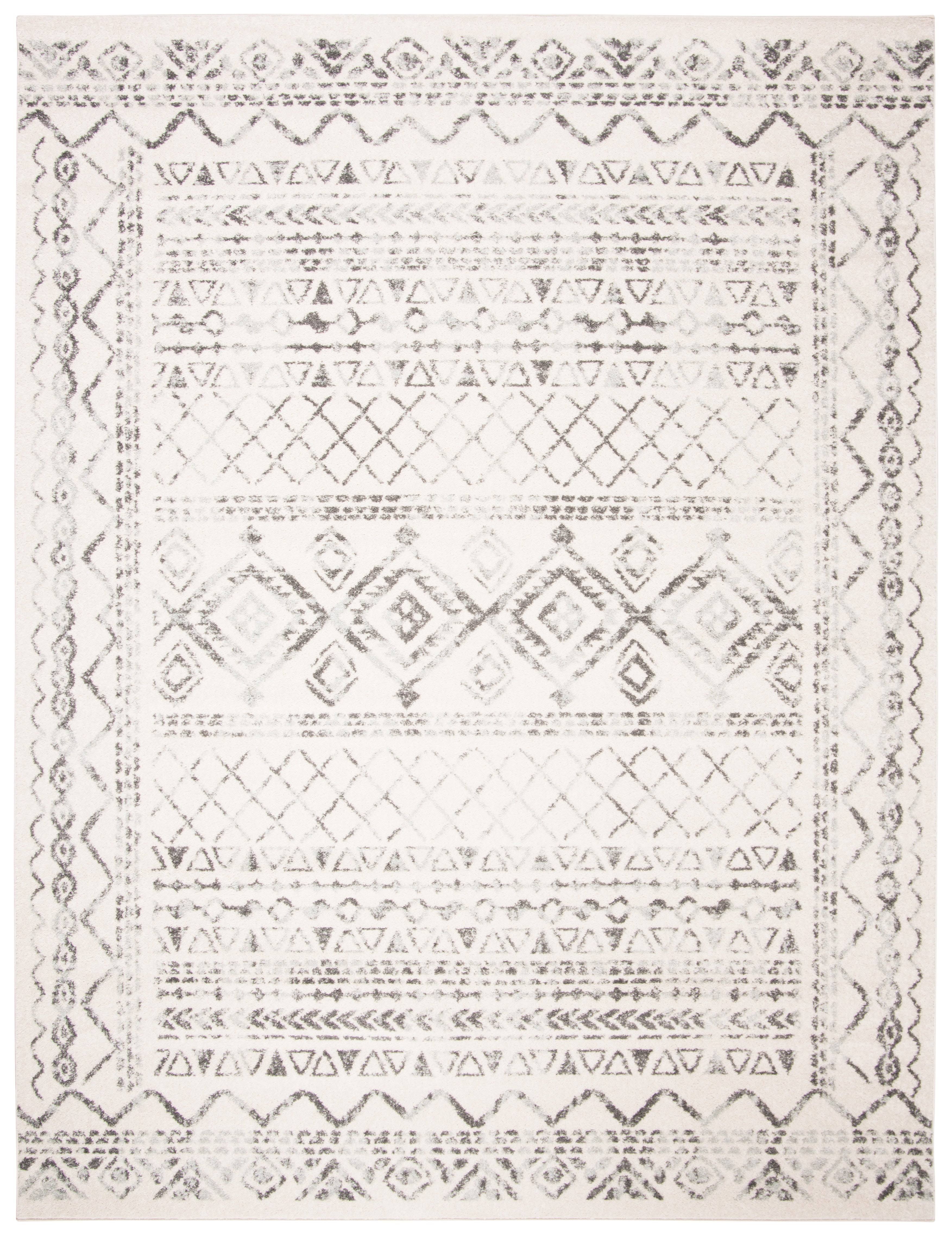 Safavieh Tulum Rug Collection TUL268A - Ivory / Grey - 3' x 3' Round
