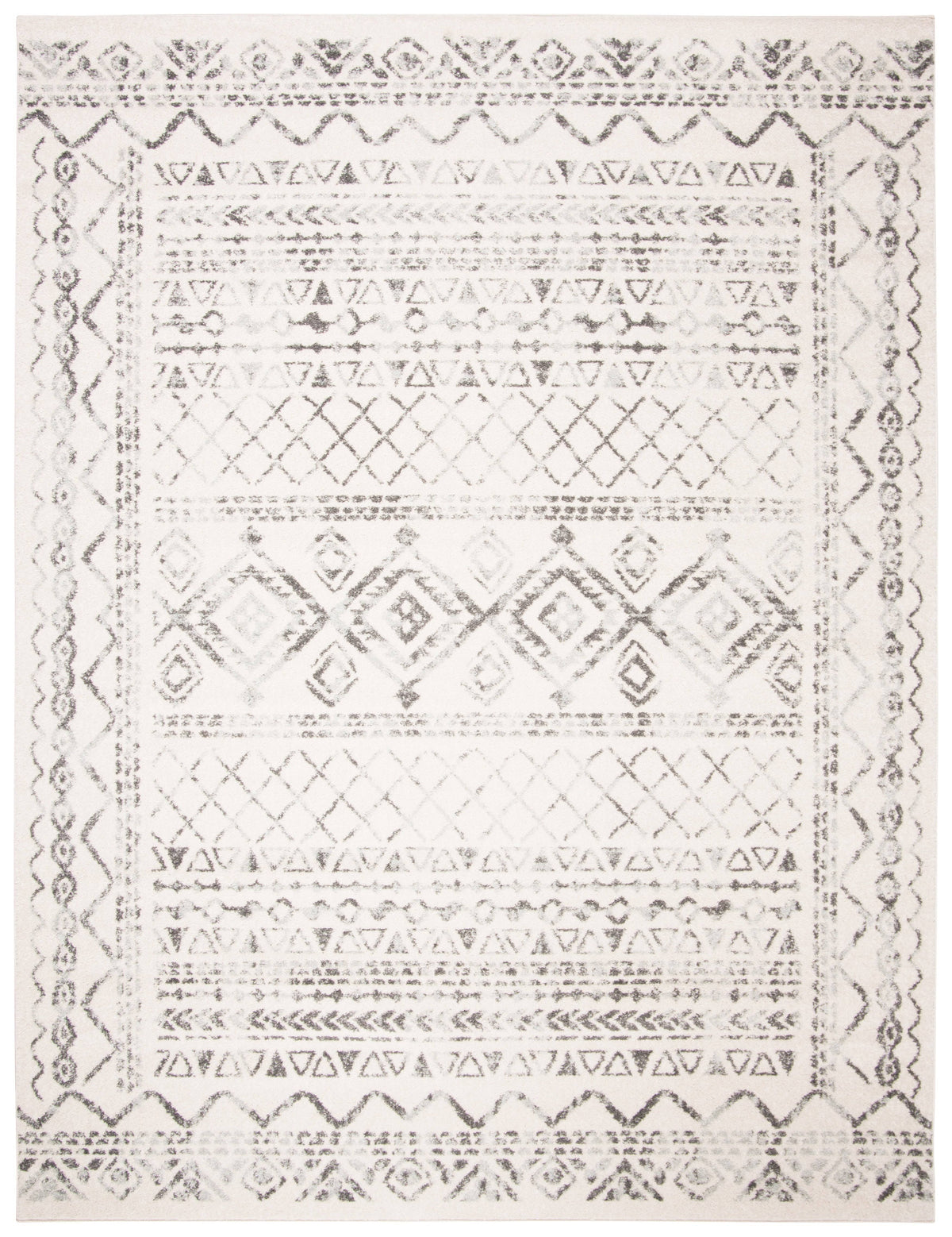 Safavieh Tulum Rug Collection TUL268A - Ivory / Grey - 3' x 3' Round