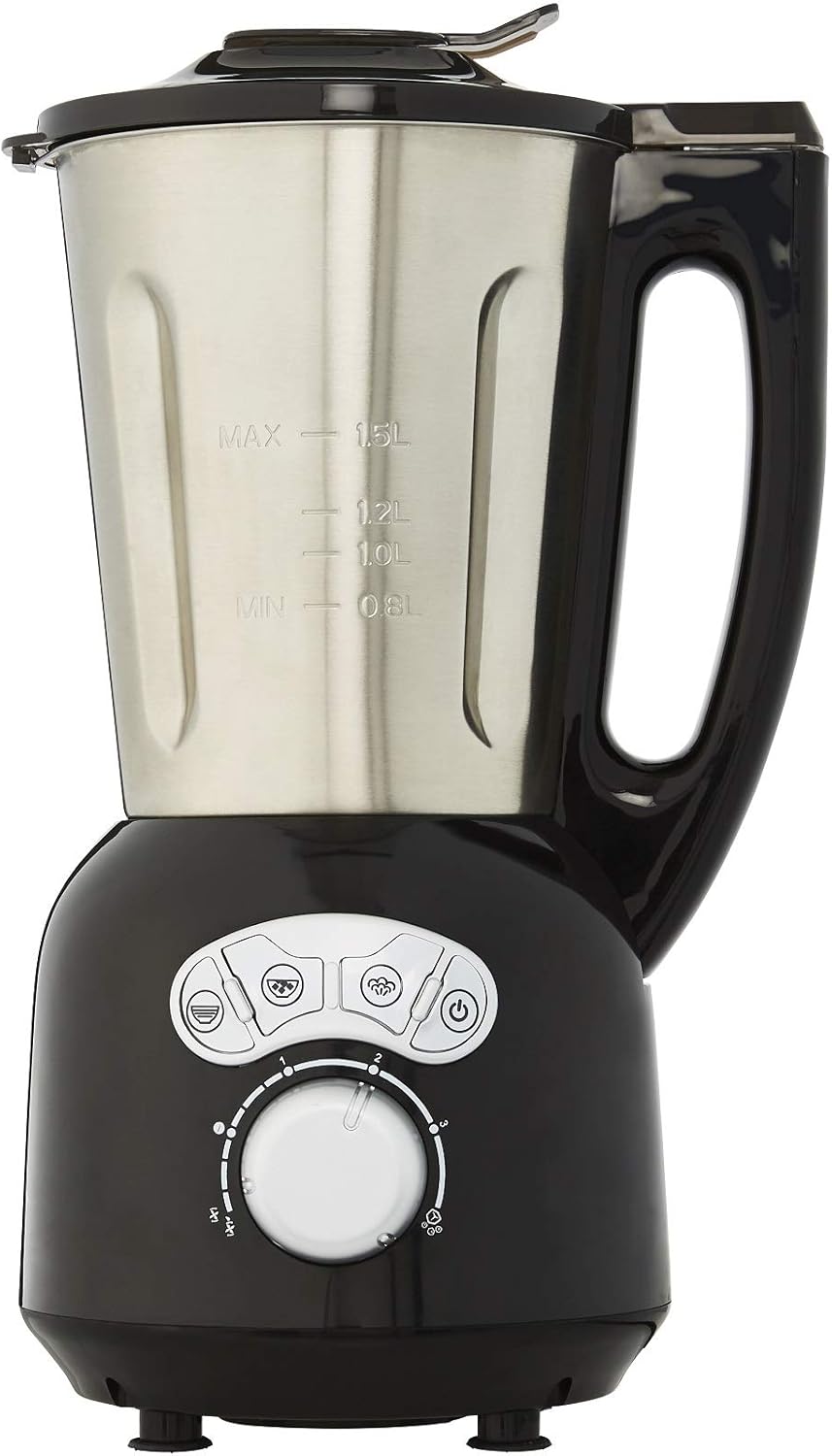 Senya SYCP-HB008R Cook & Ice V3 Red Stainless Steel Heated Blender, Soup Blender/Milled Soup, Steaming, Crushed Ice Smoothies, 1, 5L, 1400W, SYCP-HB008R