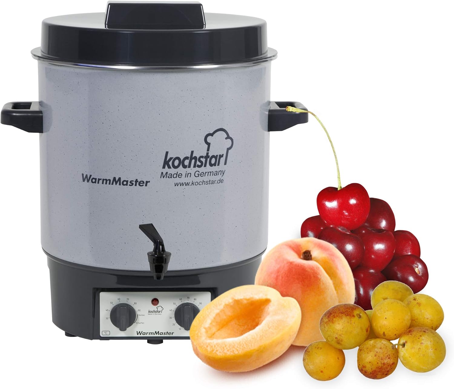 Kochstar K99104035 Electric Sterilizer with Thermostat and Tap 27 Litres 50 x 46.5 x 37 cm Grey