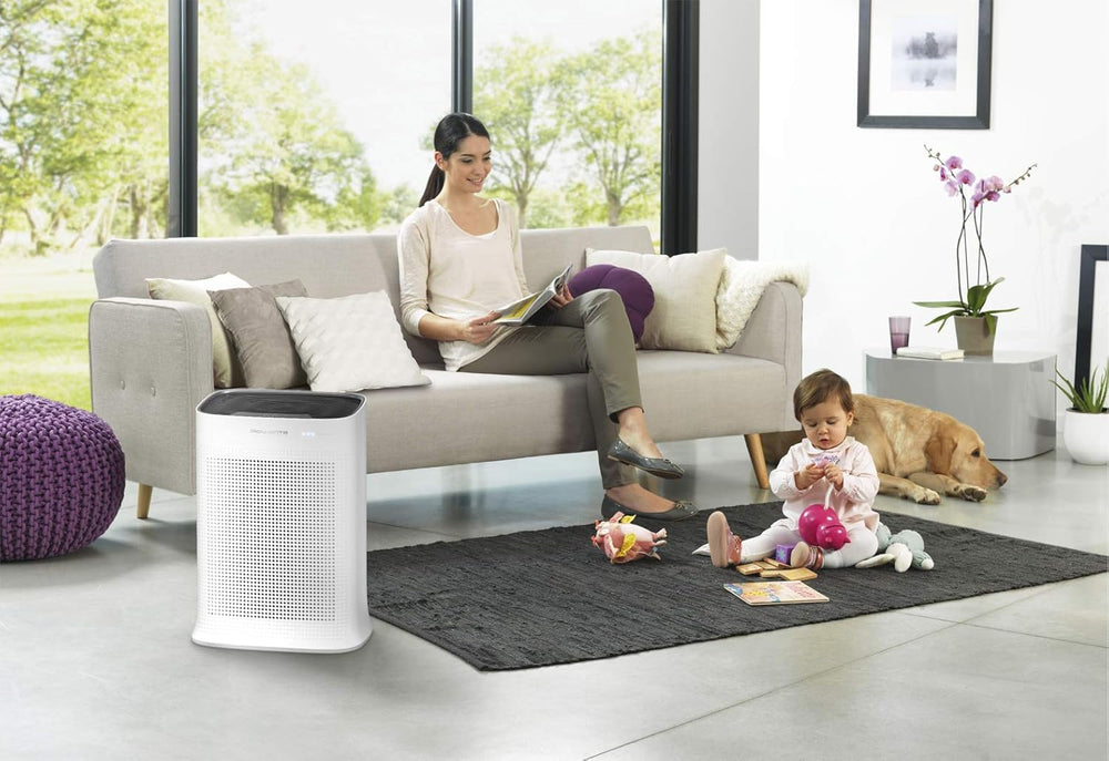 Rowenta Nanocaptur+ Pure Air Purifier, Silent, Automatic, 4 Filtration Levels, Treatment of Allergens and Fine Particles PU3040F0, White